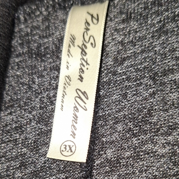 Perseption Black and Gray Cowl Neck Sweater - Picture 2 of 3